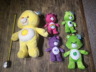 Lot of 5 Care Bears Including huge 26” Funshine ALL BRAND NEW WITH TAGS