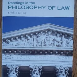 Philosophy Book: Readings in the Philosophy of La  (Fifth) Edition $40