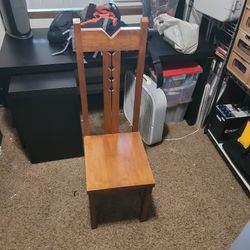 Nice Wooden Staight Back Chair