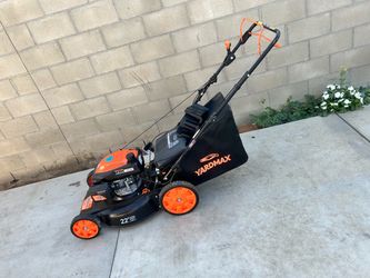 Best Seller Shop YARDMAX 22 in. 201 cc SELECT PACE 6 Speed CVT High Wheel RWD 3-in-1 Gas Walk Behind Self Propelled Lawn Mower