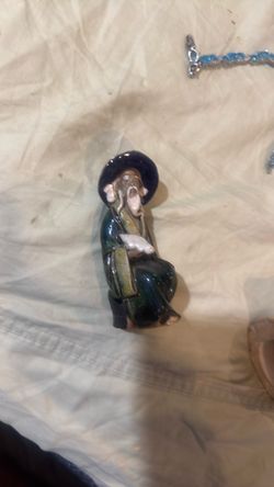 Small Ceramic Asian Wise Man Figurine