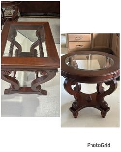 Rectangle and round end tables