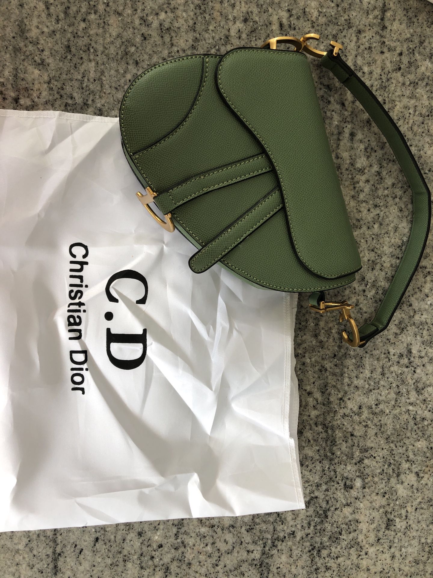 Christian Dior saddle bag- green