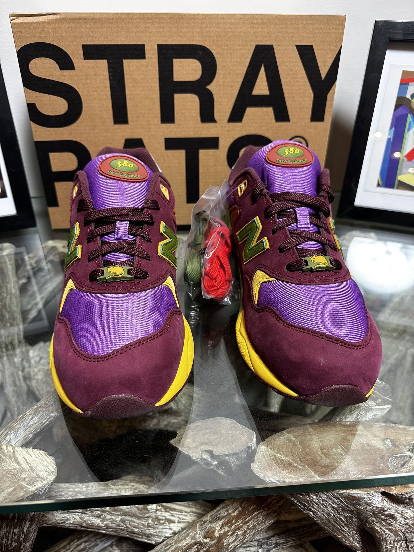 New Balance X Stray Rats 580 Men\'s Size 7 Tribute to 2007 - Burgundy Sneakers Stray Rats x New Balance 580 Tribute to 2007 - Burgundy for  main image 4
