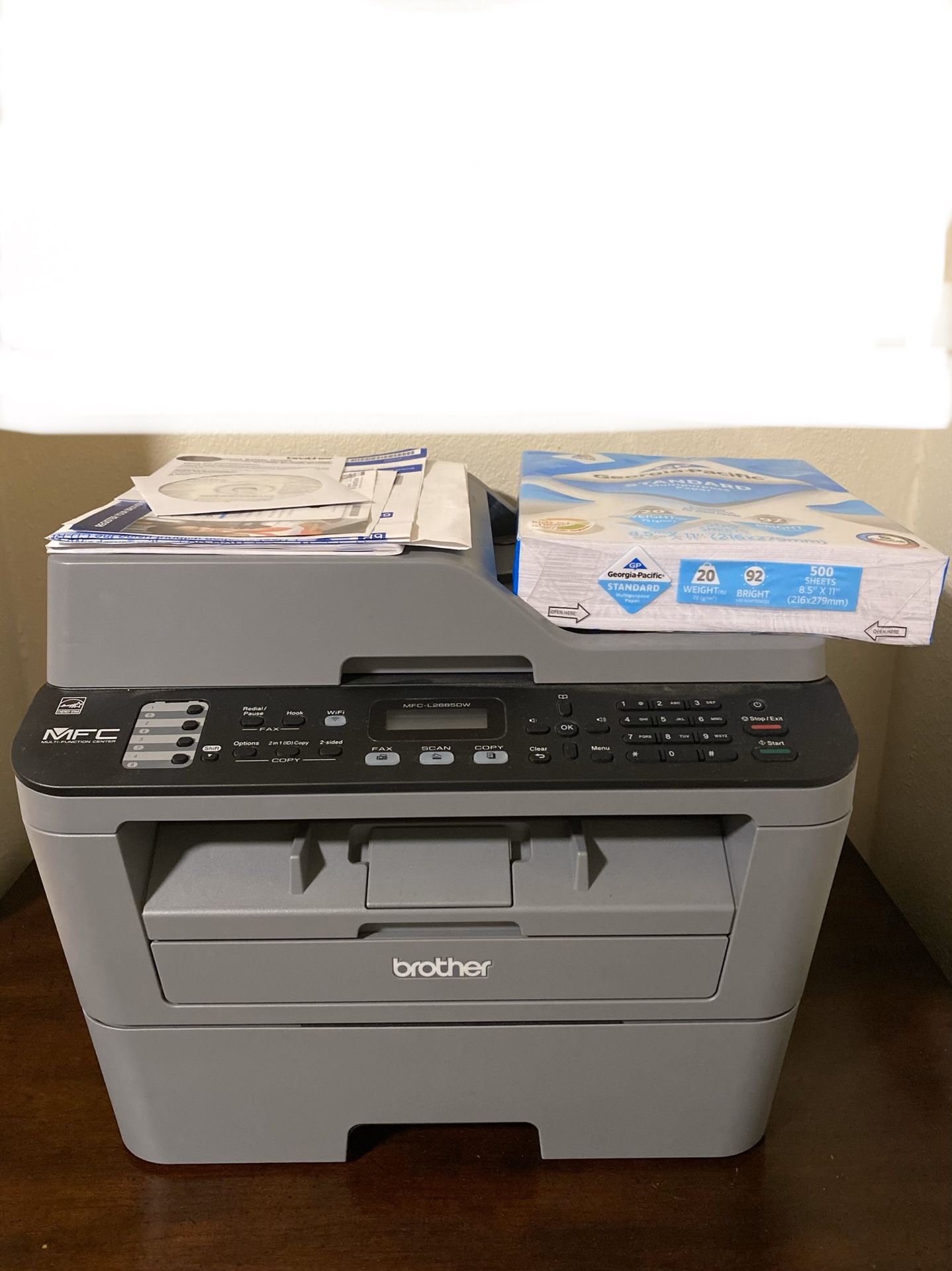 Brand new Brothers printer fax and scanner with paper