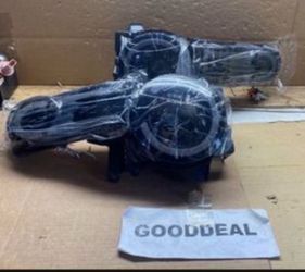 #75 Fit 07-14 Toyota FJ Cruiser Black Smoked Headlights With LED DRL + Sequential Turn Signal light lamp