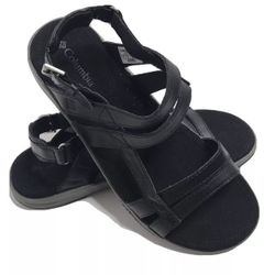 COLUMBIA Slingback Sport Strappy Flat Sandals Women’s Size 8 Leather.
