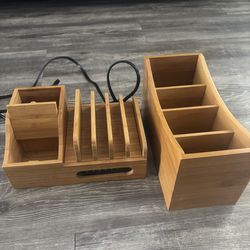 Bamboo Phone Charger Station