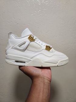 Women's Air Jordan 4 'White and Gold'