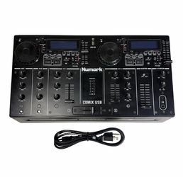 Numark CDMix USB Dual Media CD Player DJ Mixer System with 2 USB Ports - WORK