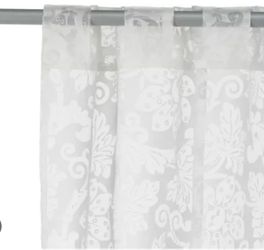 IKEA ALVINE RUND Sheer Curtain Panels – Set of 4 – White Floral