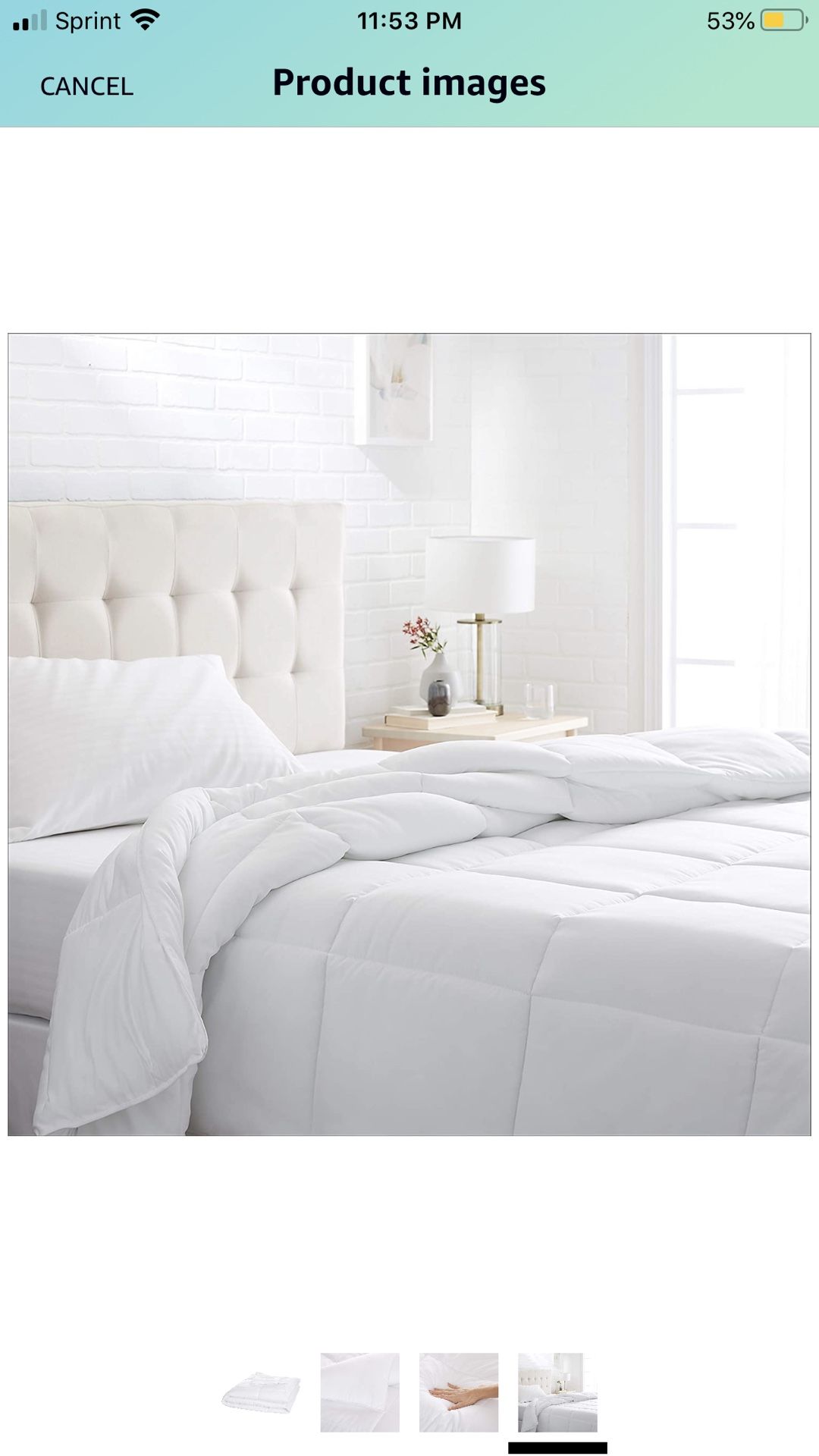 AmazonBasics Conscious Series Down-Alternative Comforter Full or Queen