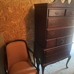 Antique desk and Chair