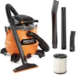 16 Gal. 6.5 Peak HP NXT Shop Vacuum Wet Dry Vac with Detachable Blower, Filter, Locking Hose and Accessories