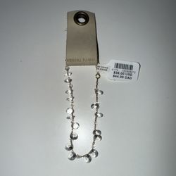 Anthropologie Serefina  Mixed Crystal Stone Bracelet Clear