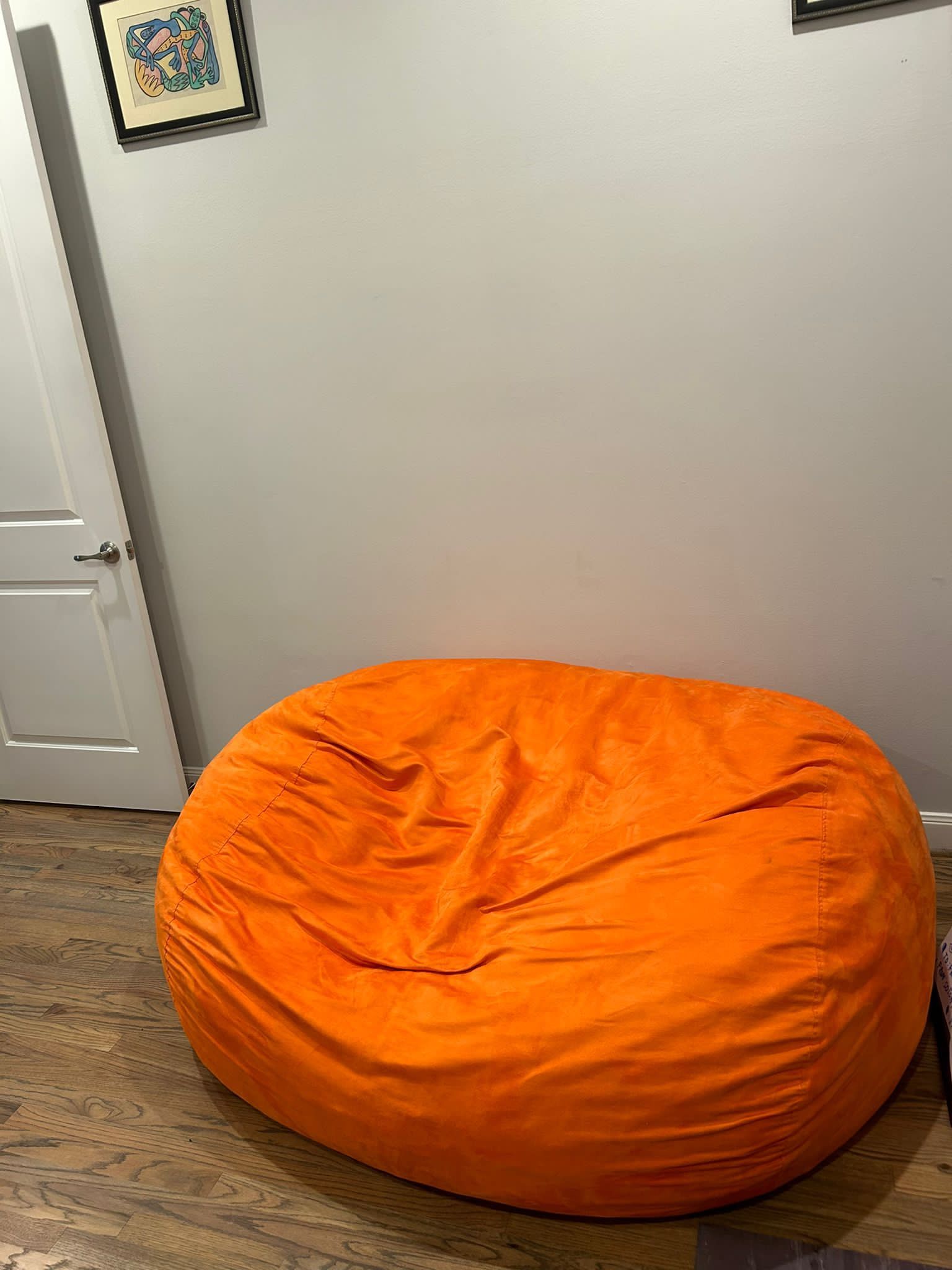 Large Memory Foam Microsuede Bean Bag Chair Loveseat