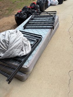 2 twin bed frames & box springs
