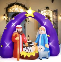 7.5FT Inflatable Christmas Nativity Set