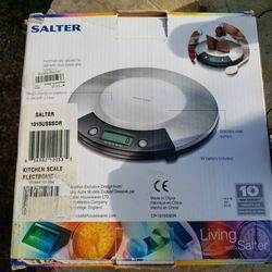 New In Box Salter Kitchen Scale Stainless Steel 
