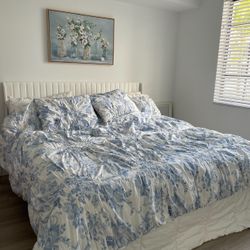 WHITE KING SIZE BED FRAME