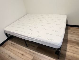 IKEA MORGEDAL queen matress + bedframe