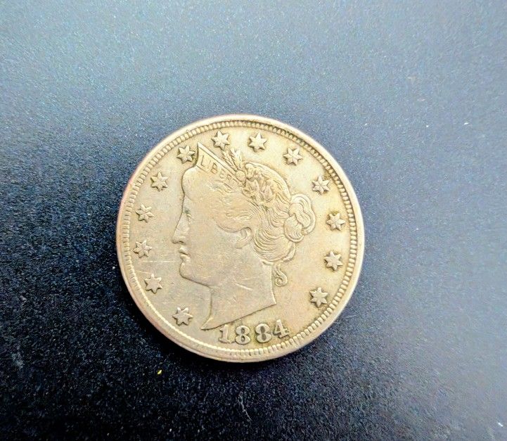 1884 High Grade Key Date Liberty Nickel Coin