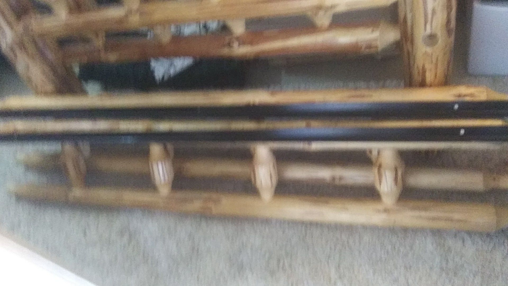 Log wood bed frame queen size must pick up today