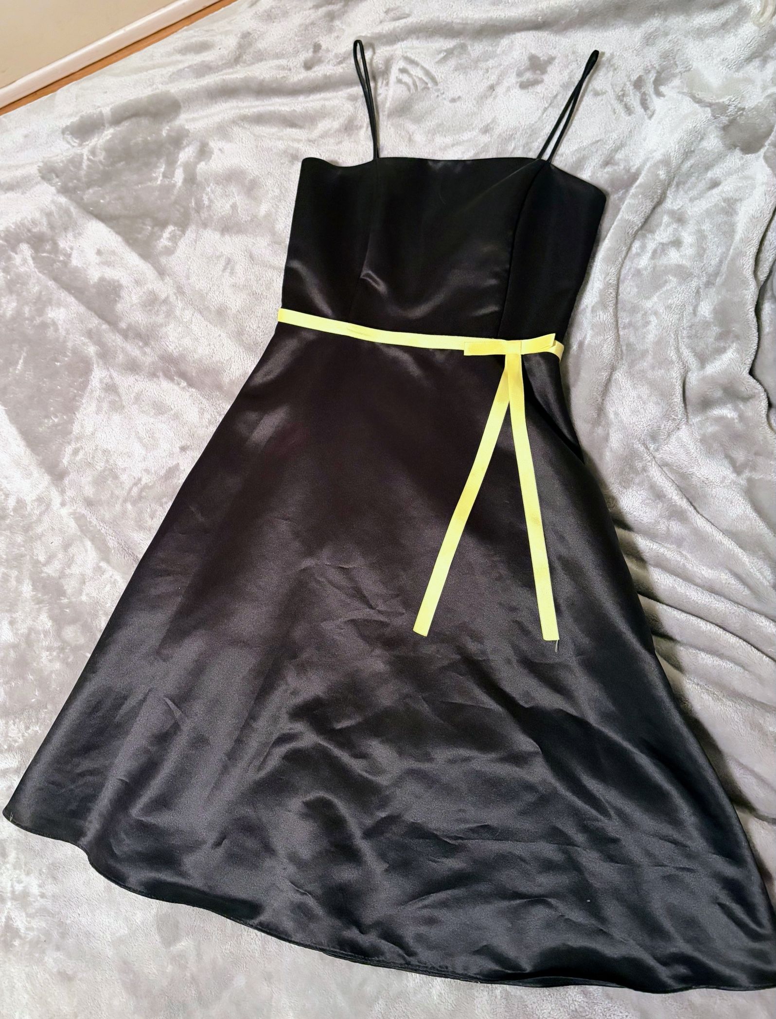 Black Satin Cocktail Dress
