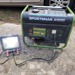 Dual fuel generator! Propane \ natural gas and gasoline starts first pull 

It does have some gas in it. Save the sales tax. It is 650 plus tax at Low