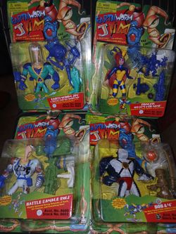 1994 Earthworm Jim Action Figure Set (4) NIB