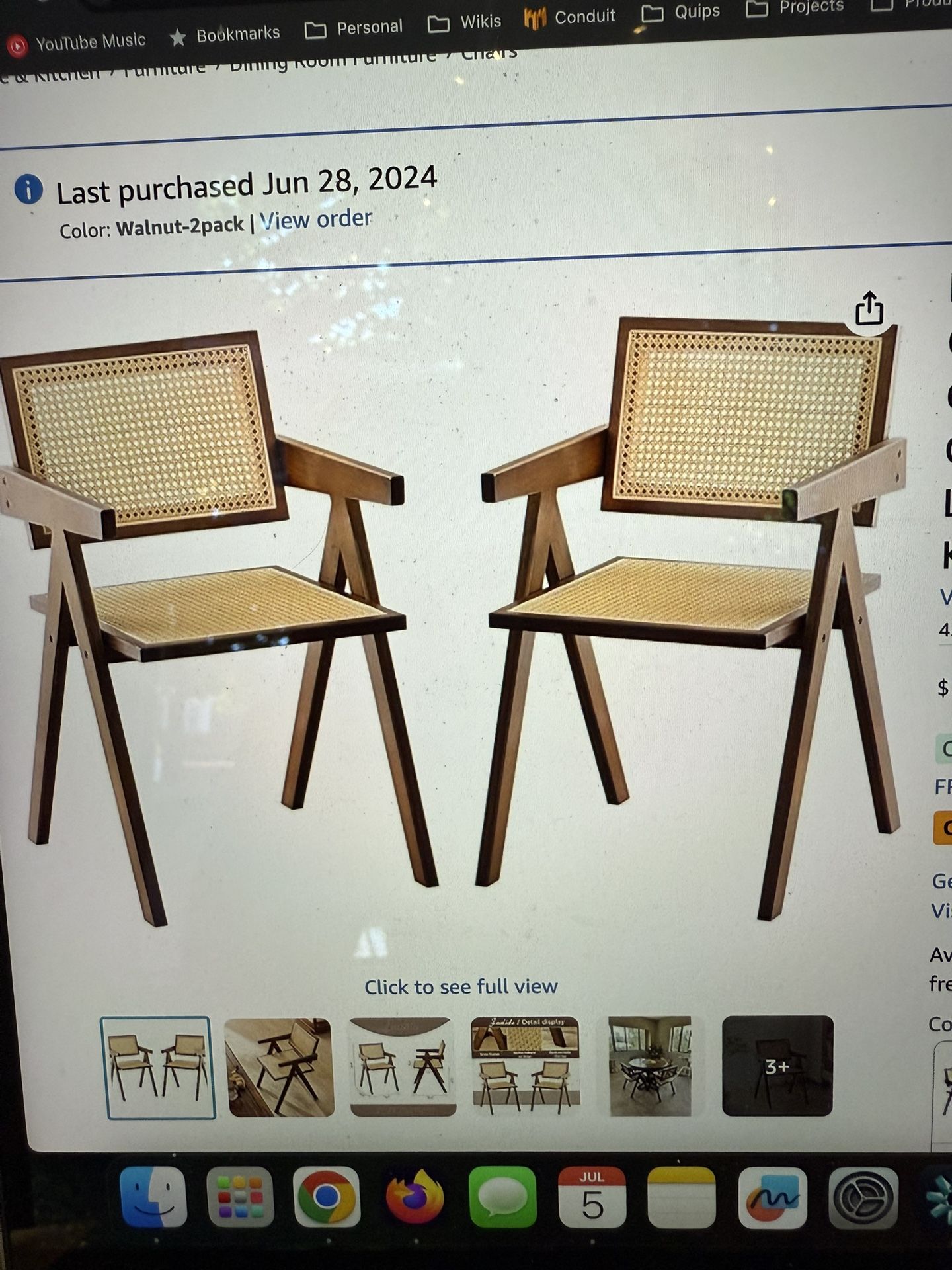 2 * Rattan chairs