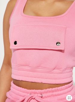 Black/Pink Cropped Top Fashion Nova