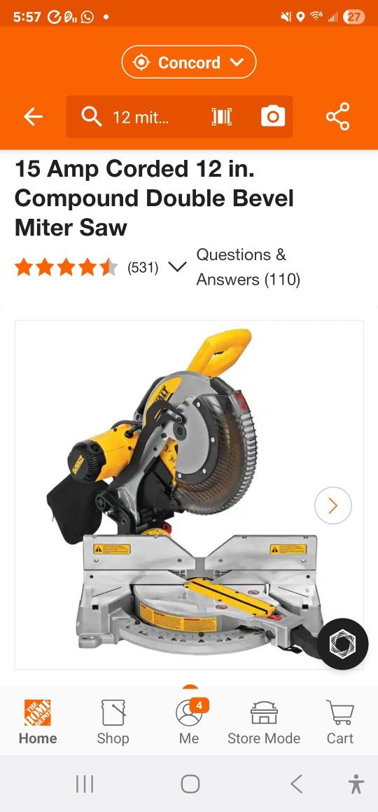 12" Miter Saw . Dewald  250