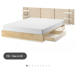 IKEA full Mandal bed and headboard