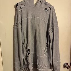 Distressed Grey Hoodie 