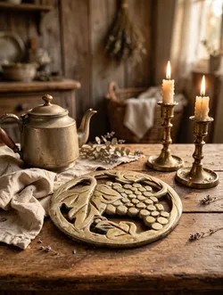 Brass Grape Trivet