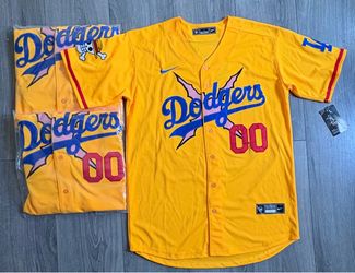Los Angeles Dodgers x One Piece Ace yellow jersey