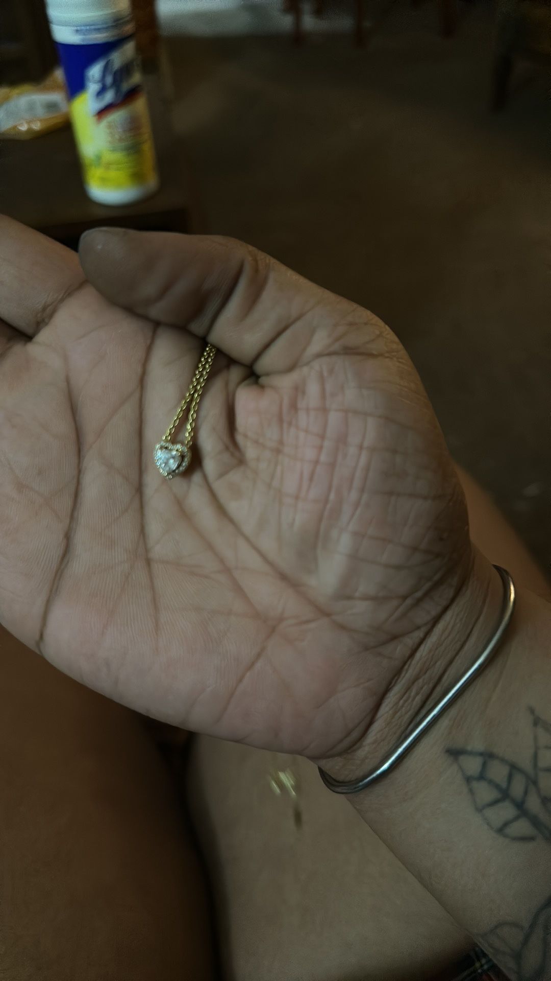 Elevated Pandora Gold Diamond Heart Necklace