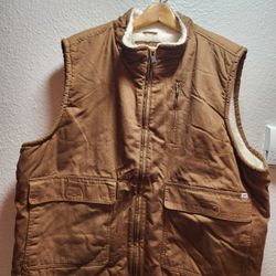 Lee NWT Duck Canvas Sherpa Workwear Vest- 3XL