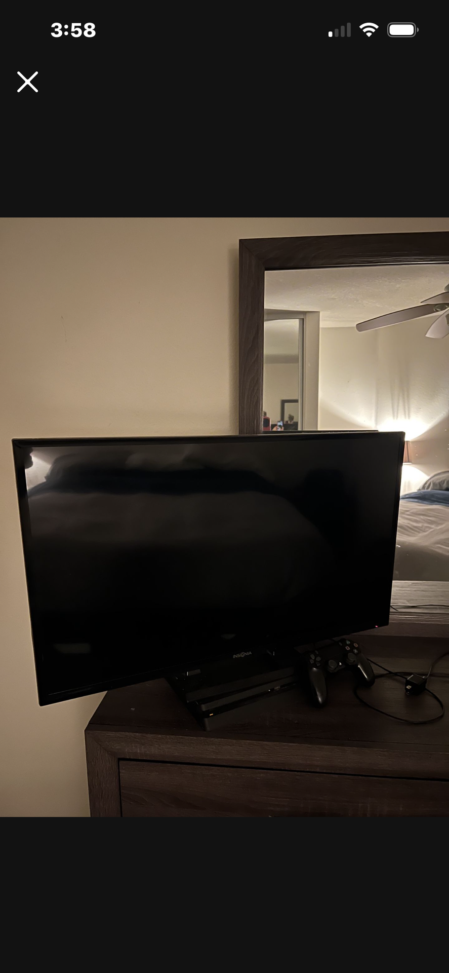 TV with Video Game Remote