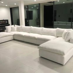 DOUBLE CHAISE BRAND NEW CREAM SECTIONAL SAME DAY DELIVERY 