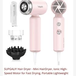 NEW Mini Ionic Hair Dryer Set, Pink