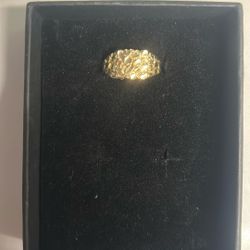 10k Gold Nugget Ring 