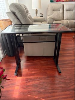 Glass office desk