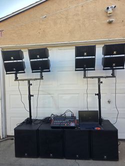 Proreck Bluetooth Line array Dj System 6000 Watts with mixer and mic (laptop not included)