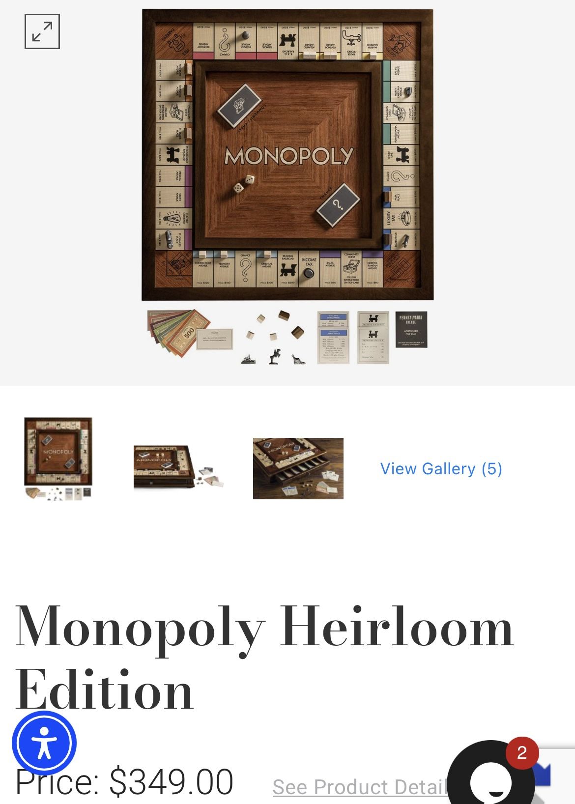Monopoly Heirloom Edition
