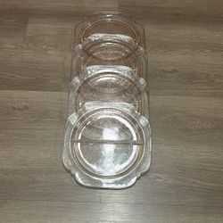 Four Pink Vintage Plates