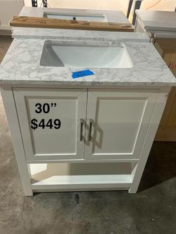 30in Bathroom Vanity with Top