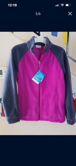 COLUMBIA GIRLS ZIP JACKET YOUTH LARGE 14-16 NEW