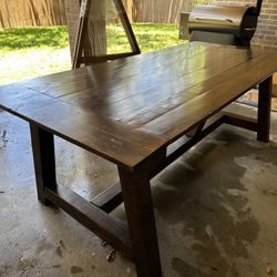 Farmhouse Dining Table - Handmade, 100% Real Wood
